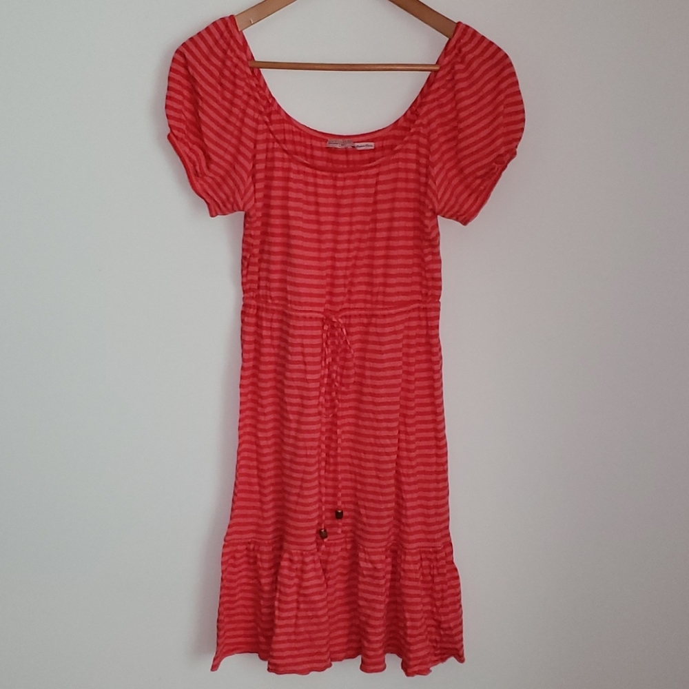 Juicy Couture Pink Striped Drawstring dress